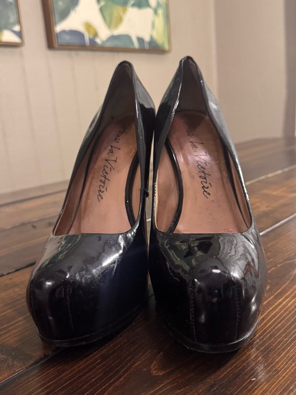 Black Patent High Heel Pumps 9.5